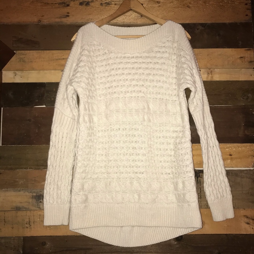 All Saints Wool Cashmere Chunky Cable Knit Sweater - Picture 4 of 8